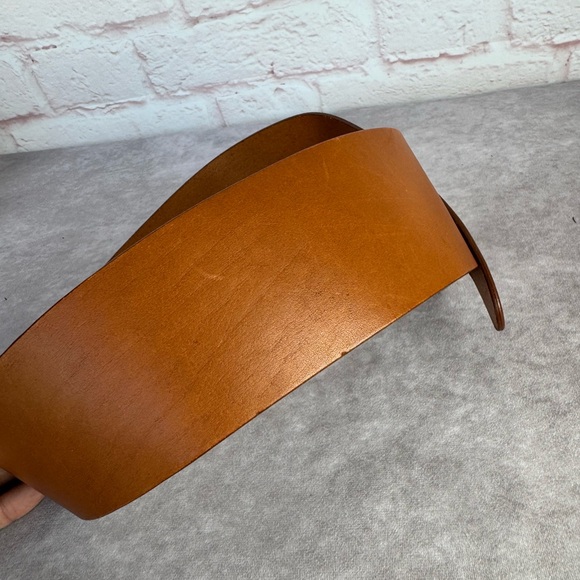 Banana Republic Genuine English Saddle Hide Wide Vintage Belt 75/30 - Picture 6 of 8